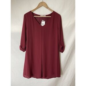 Lush Top Womens Small S Flowy Lined Blouse New With Tags